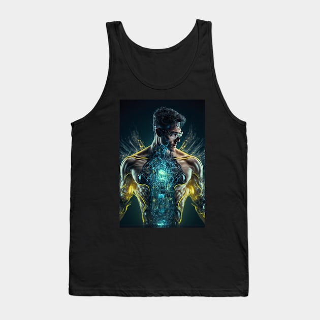 Cybernetic Man Tank Top by AICreateWorlds